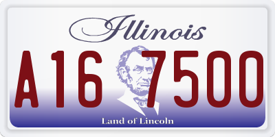 IL license plate A167500