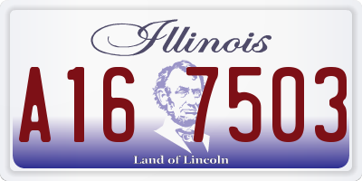 IL license plate A167503