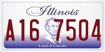 IL license plate A167504