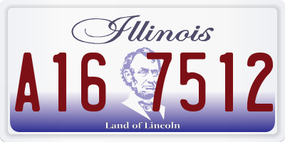 IL license plate A167512