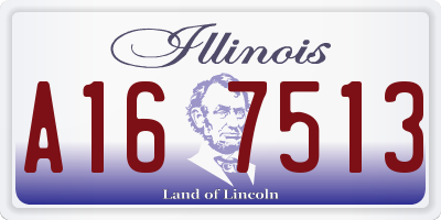 IL license plate A167513