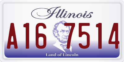 IL license plate A167514