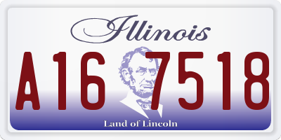 IL license plate A167518