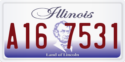 IL license plate A167531