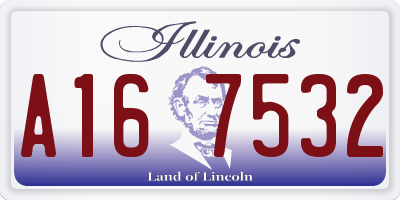 IL license plate A167532