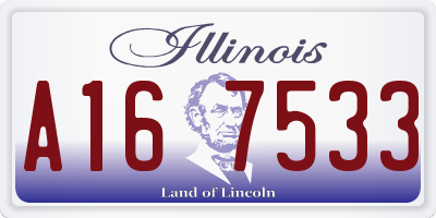 IL license plate A167533