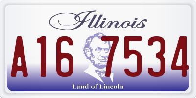 IL license plate A167534