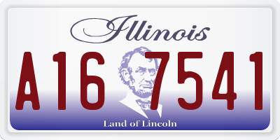 IL license plate A167541
