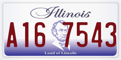 IL license plate A167543