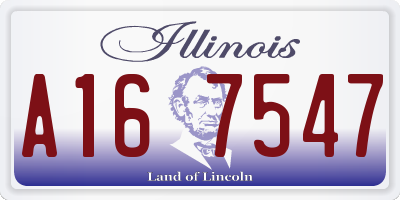 IL license plate A167547