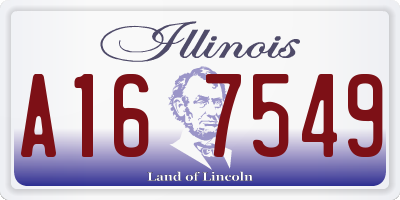 IL license plate A167549