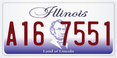 IL license plate A167551