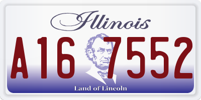 IL license plate A167552