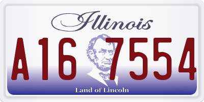 IL license plate A167554
