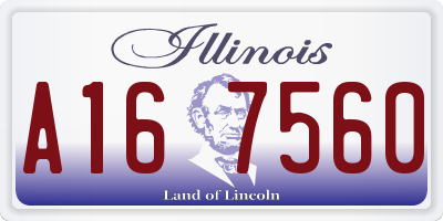 IL license plate A167560