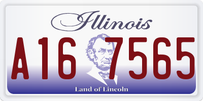 IL license plate A167565