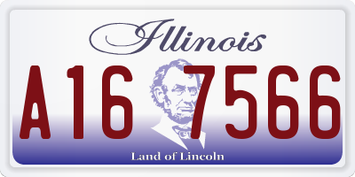 IL license plate A167566