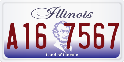 IL license plate A167567