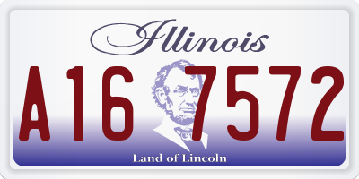 IL license plate A167572