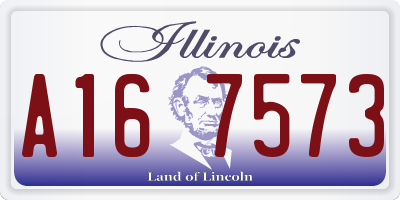 IL license plate A167573