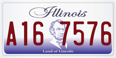 IL license plate A167576