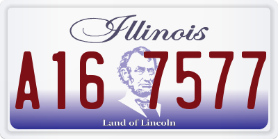 IL license plate A167577