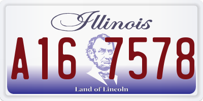 IL license plate A167578