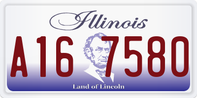 IL license plate A167580