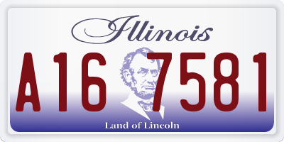IL license plate A167581