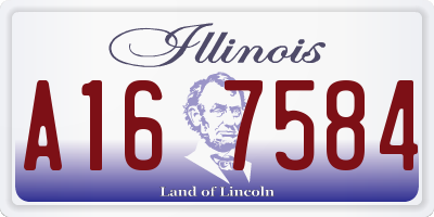 IL license plate A167584