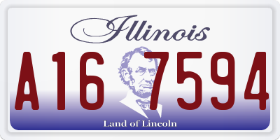 IL license plate A167594