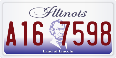 IL license plate A167598