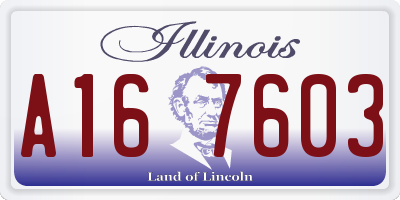IL license plate A167603
