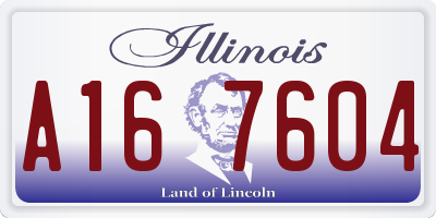 IL license plate A167604