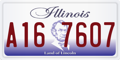 IL license plate A167607