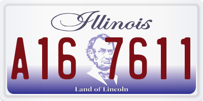 IL license plate A167611