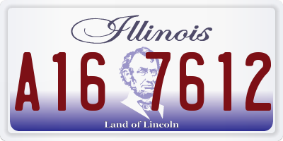 IL license plate A167612