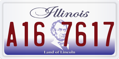 IL license plate A167617