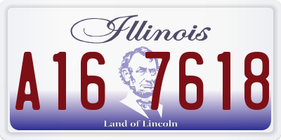 IL license plate A167618