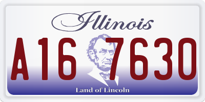 IL license plate A167630