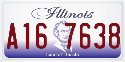 IL license plate A167638