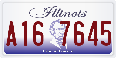 IL license plate A167645