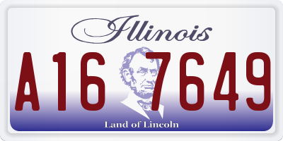 IL license plate A167649