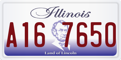IL license plate A167650