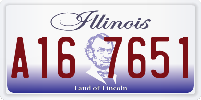 IL license plate A167651