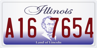 IL license plate A167654