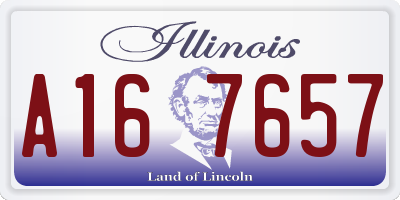 IL license plate A167657