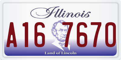 IL license plate A167670