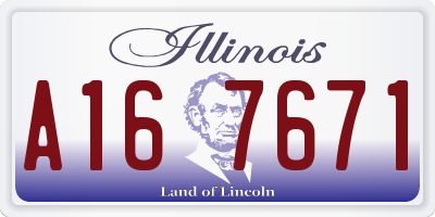 IL license plate A167671