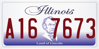 IL license plate A167673
